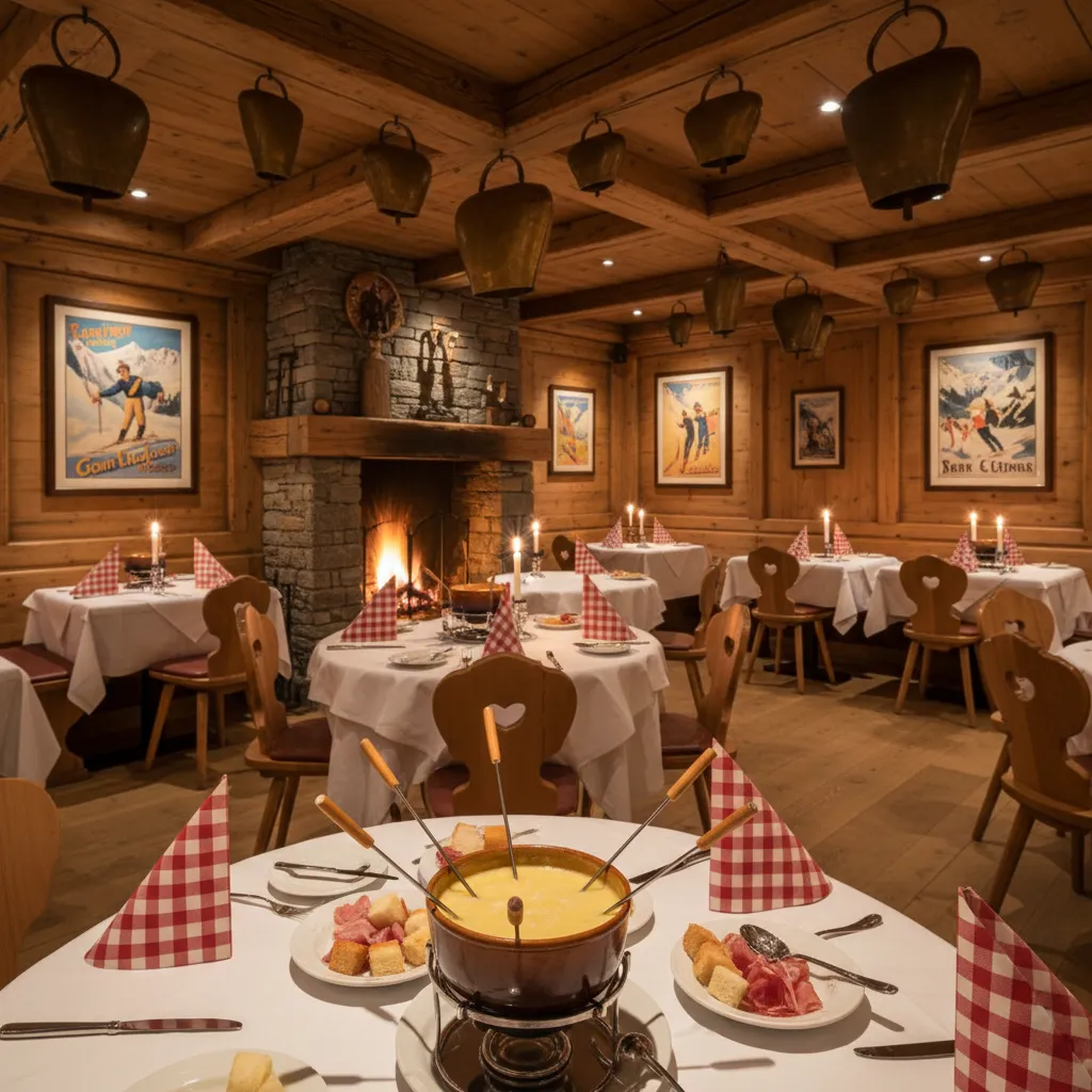 Chalet dining in Gstaad